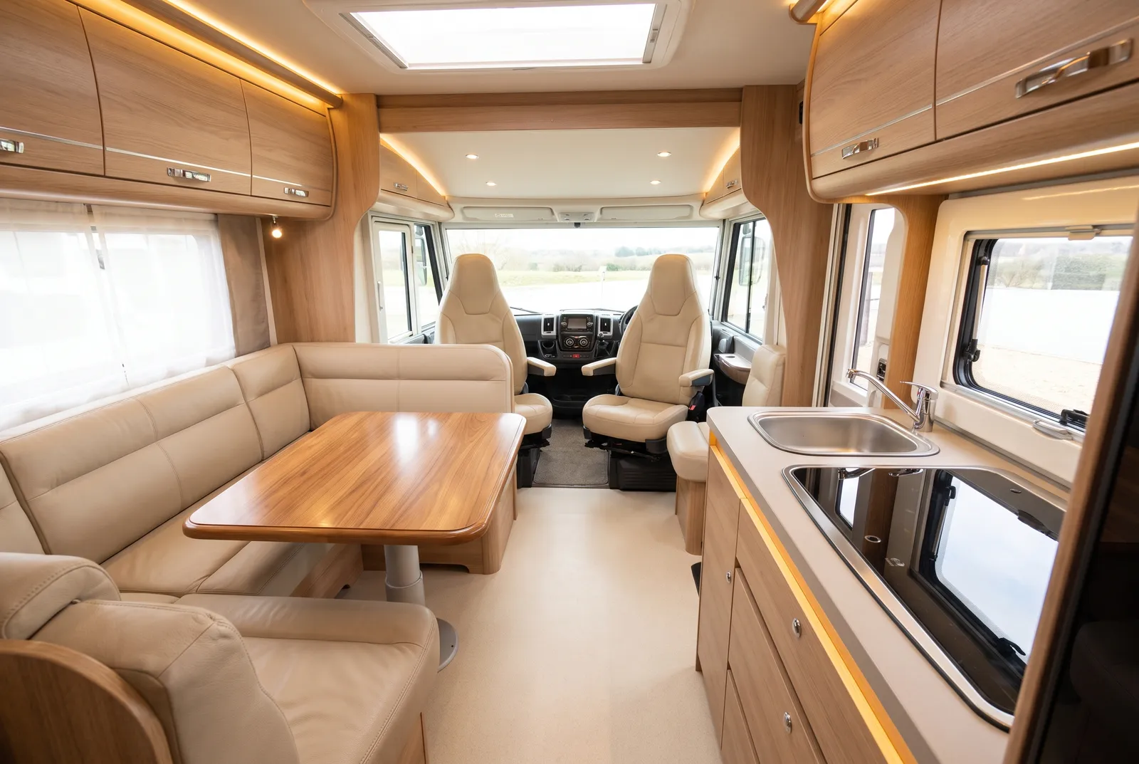 Interieur van een Hymer